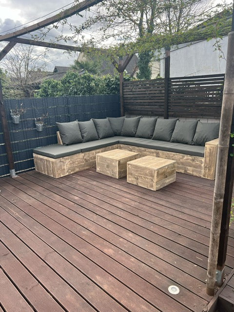 Hoekbank 1 kant open