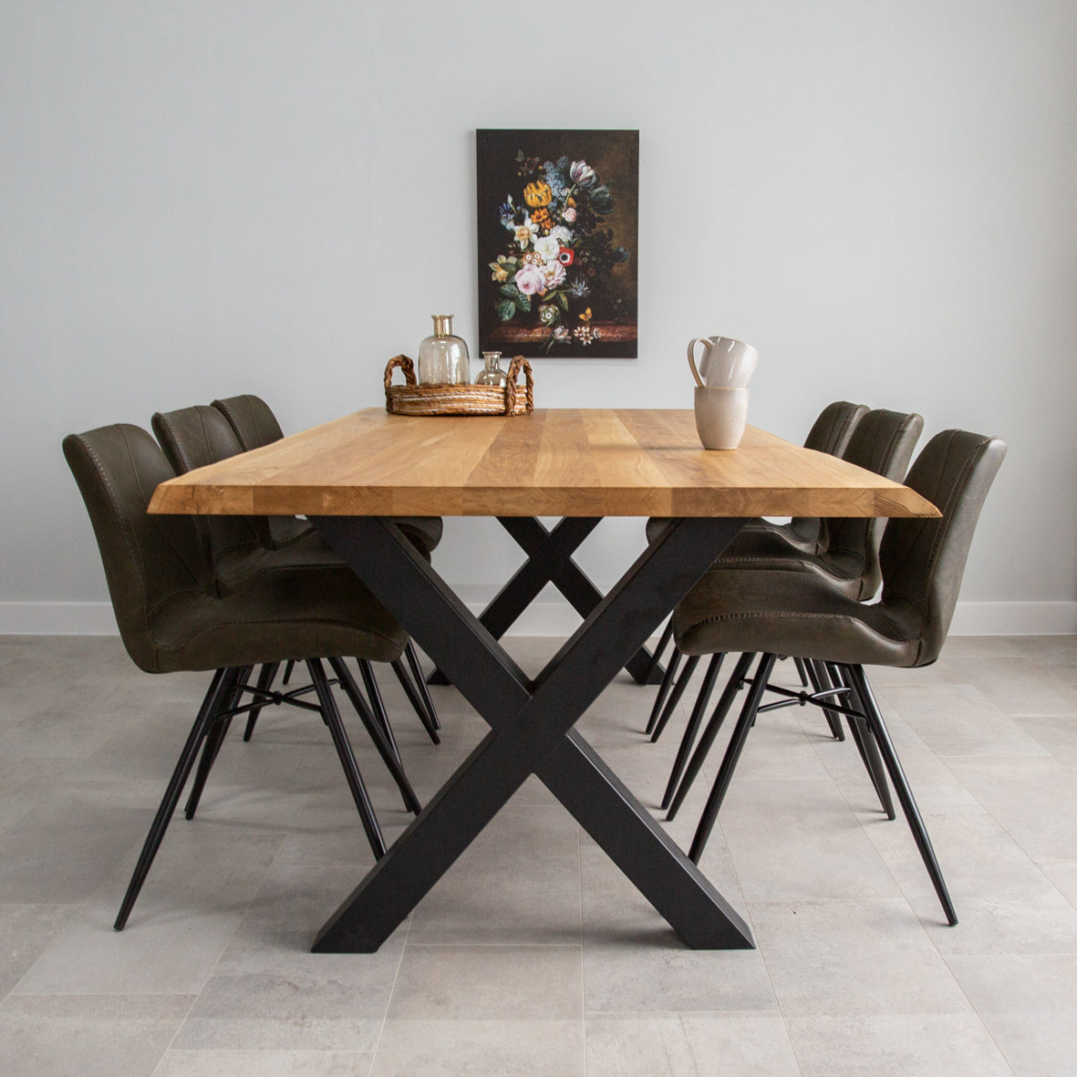 Rechte eiken tafels
